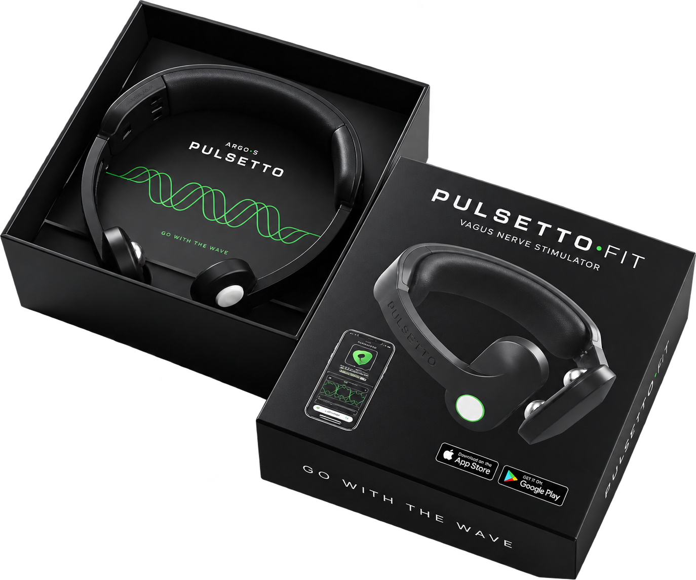 Pulsetto device with its packaging
